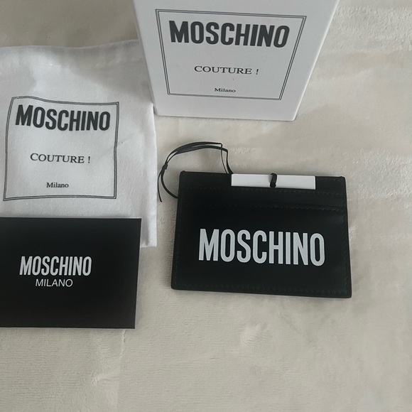 Moschino Logo Print Card Case - Picture 2 of 7